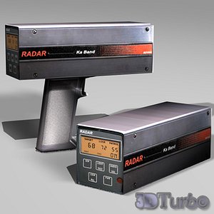 police radar gun 3d model