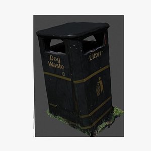 3D Trash Bin Garbage - Photogrammetry - 3D Model