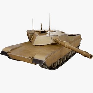 rigged m1a2 abrams tank 3D model