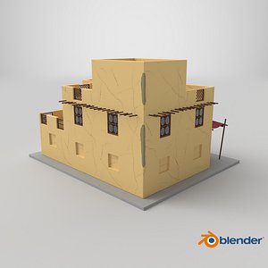 Cartoon Middle Eastern Style Building model