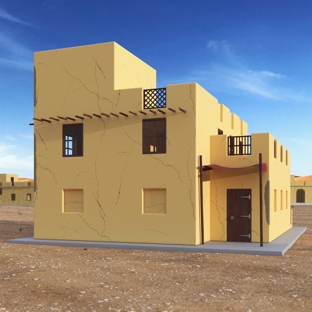 Cartoon Middle Eastern Style Building 3D model preview