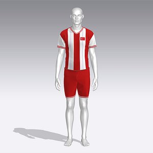 Turkey Football Jersey 3D