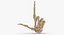 3D human hand bones loser