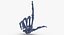 3D human hand bones loser