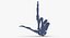 3D human hand bones loser