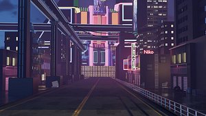 Cyberpunk city 3D model