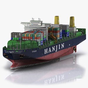 ready container ship boat 3d max