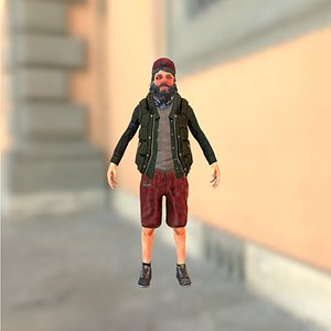 3d model of urban homeless