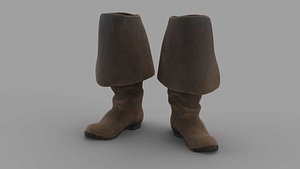 pirate boots 3d model