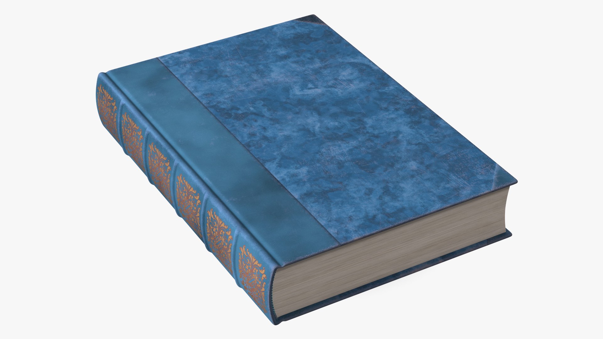Classic Hardback Book Blue 3D model preview