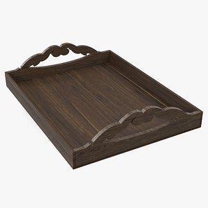3D model wooden tray