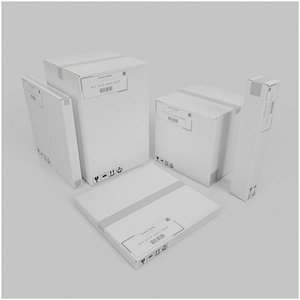 White Cardboard Box Designer Toolkit – Rigged and Customizable