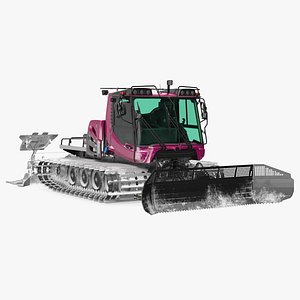 Snowcat with Snowplow Pistenbully