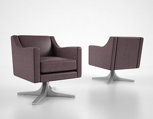 3d model of holly hunt tesoro lounge chair