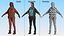 3D Homeless Woman Rigged model