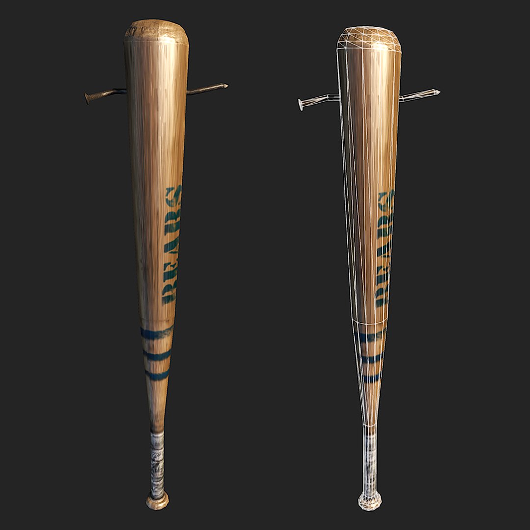 3d baseball bat nail