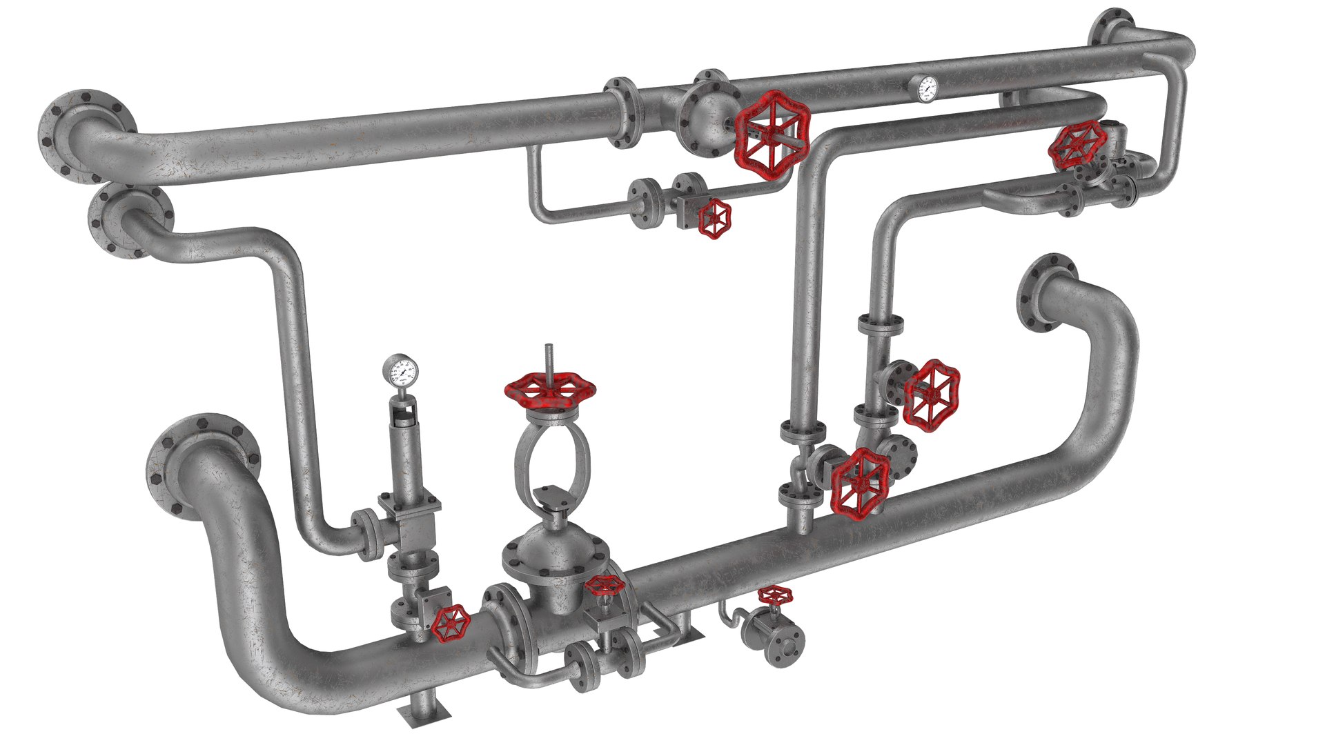 3D Industrial Pipes Model - TurboSquid 2217358