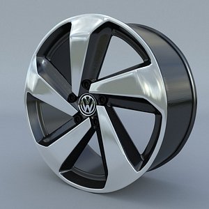3D model volkswagen golf gti 2017