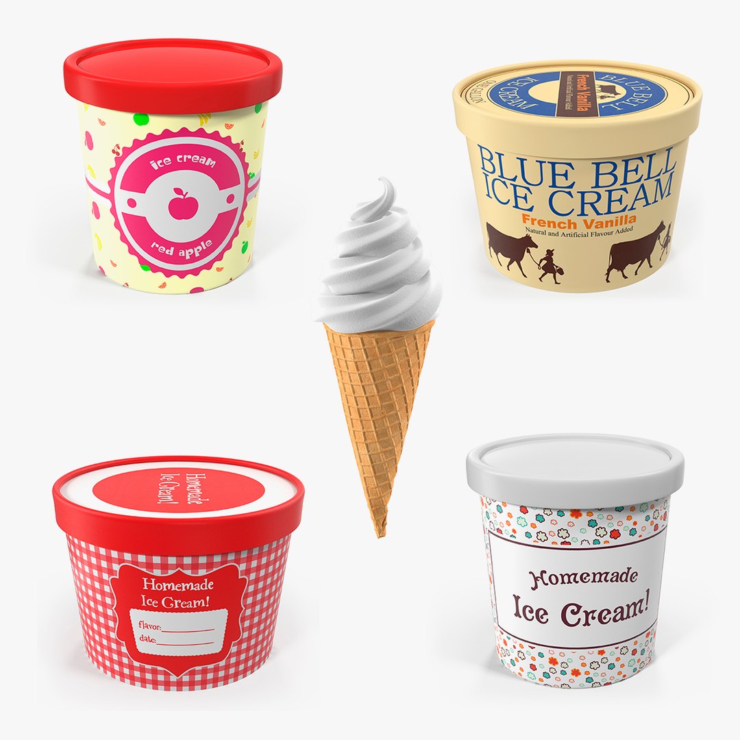 Ice Cream Collection 3D model preview
