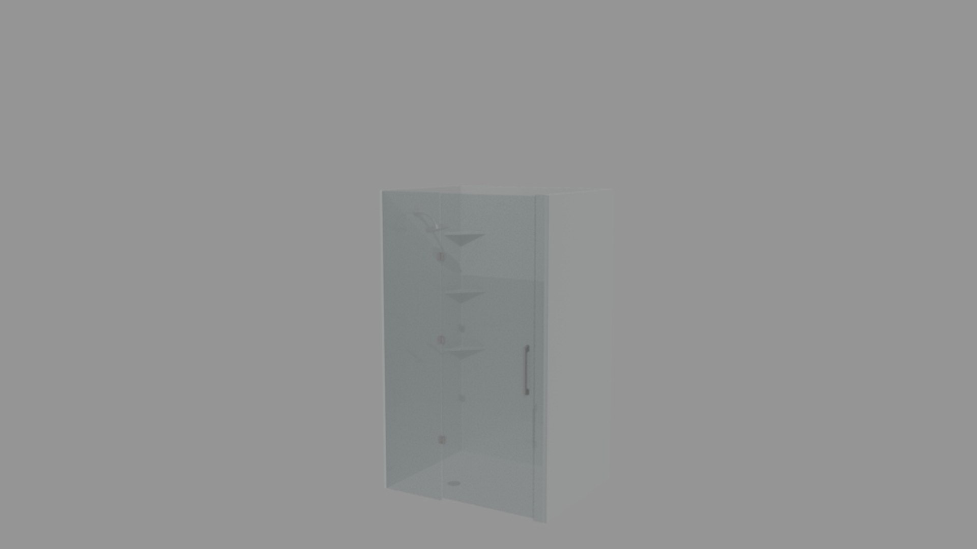 Rectangle shower stall hardware 3D model - TurboSquid 1548568