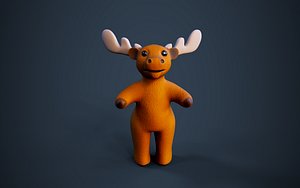 Toy Moose with stitches