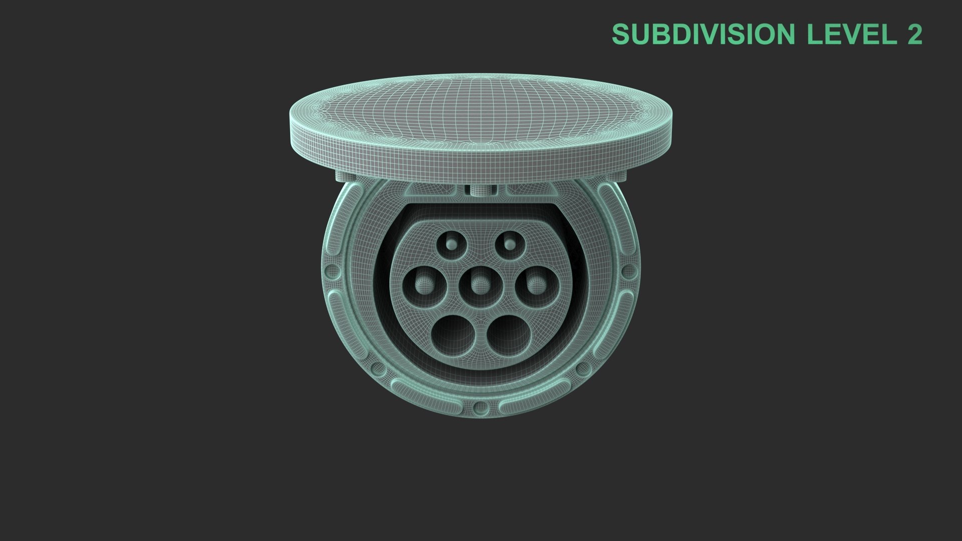 EV Charging Plug Socket 3D model https://p.turbosquid.com/ts-thumb/aE/DKwGjv/US/wireframe_0002/jpg/1759949285/1920x1080/fit_q87/36308c94ecca1d579a952a3e46876e7f63ad1ae9/wireframe_0002.jpg