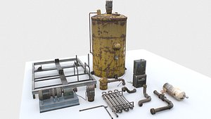 Old industrial props 1 3D model