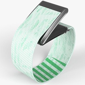 Fitness Band Green Rigged for Maya 3D