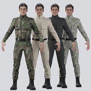 3D Military uniform model