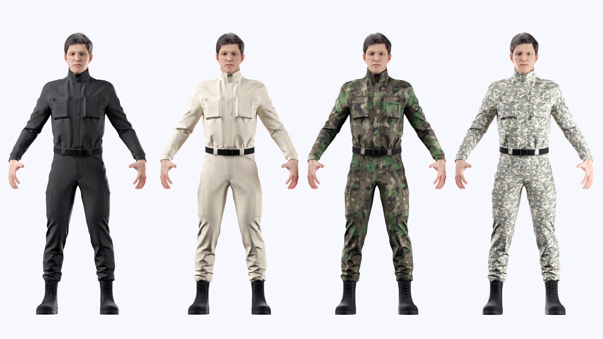 3D Military Uniform Model - TurboSquid 1776753