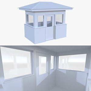 guard building interior 3d model