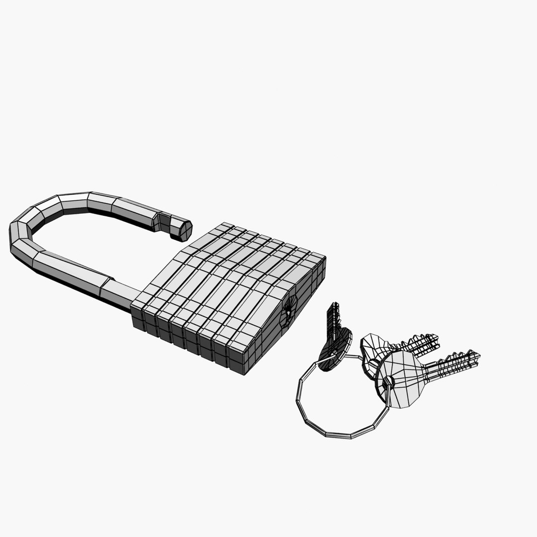 key padlock lock 3d model