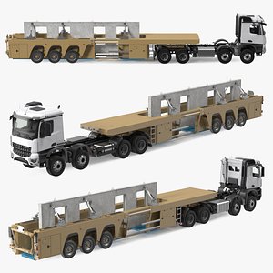 Truck with Concrete Panel Semi Trailer