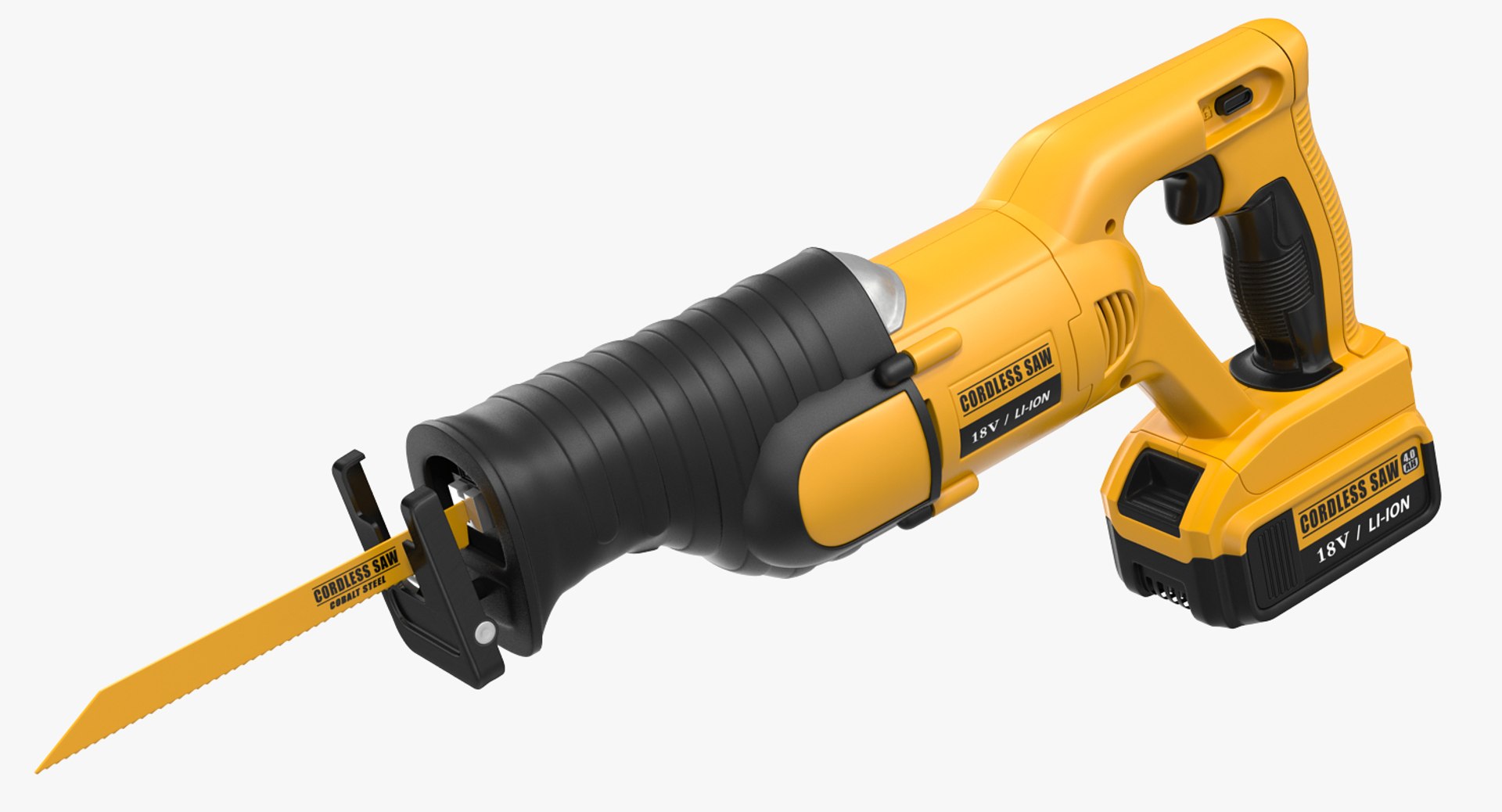 Cordless Reciprocating Saw 3D model preview