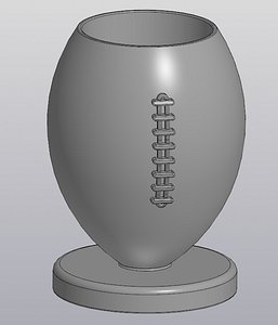 american football flowerpot 3D model