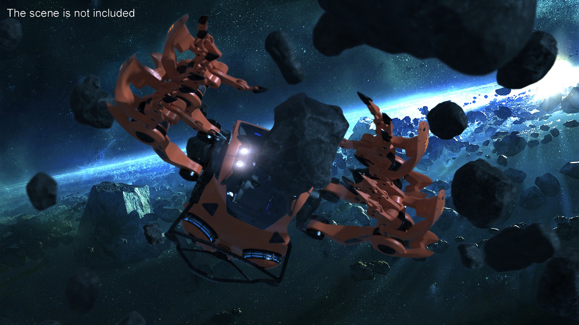Sci Fi Flying Loader Rigged(1) 3D model preview