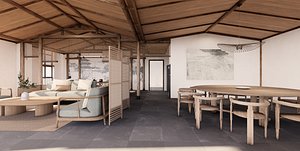 Livingroom Japanese  Style-A10 3D model