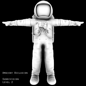 3d futuristic astronaut