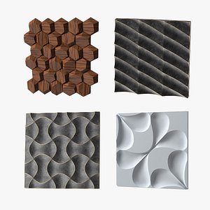 3D model Wall Panels Collection 2