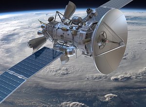 Sci-fi artificial satellite