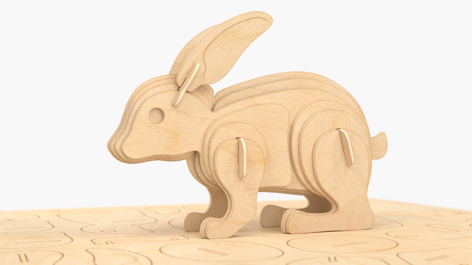 Rabbit Laser Cut 3D - TurboSquid 1830629