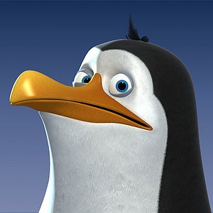 Cartoon-Style Penguin