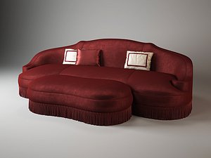 Galimberti nino Anemone sofa and ottoman