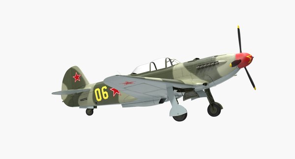 modelo 3d La Segunda Guerra Mundial soviética aviones de combate Yak-9  aparejado - TurboSquid 1163486