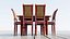 Classical Dining Table set 3D model