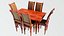 Classical Dining Table set 3D model