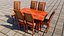 Classical Dining Table set 3D model
