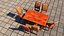 Classical Dining Table set 3D model