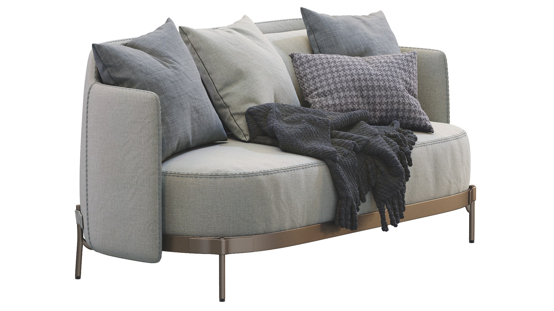 3D Minotti Tape Sofa - TurboSquid 1750241