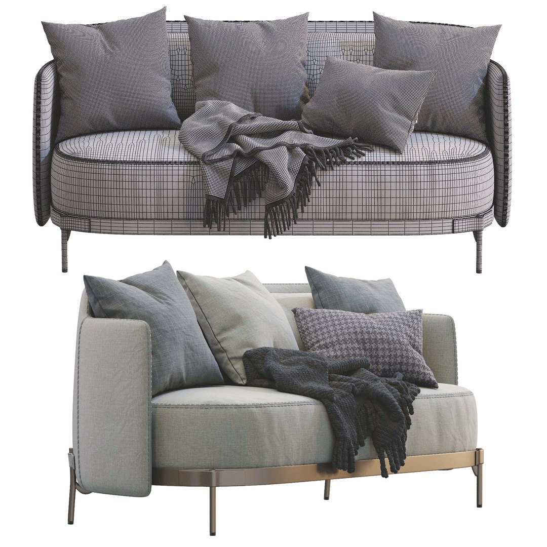 3D Minotti Tape Sofa - TurboSquid 1750241